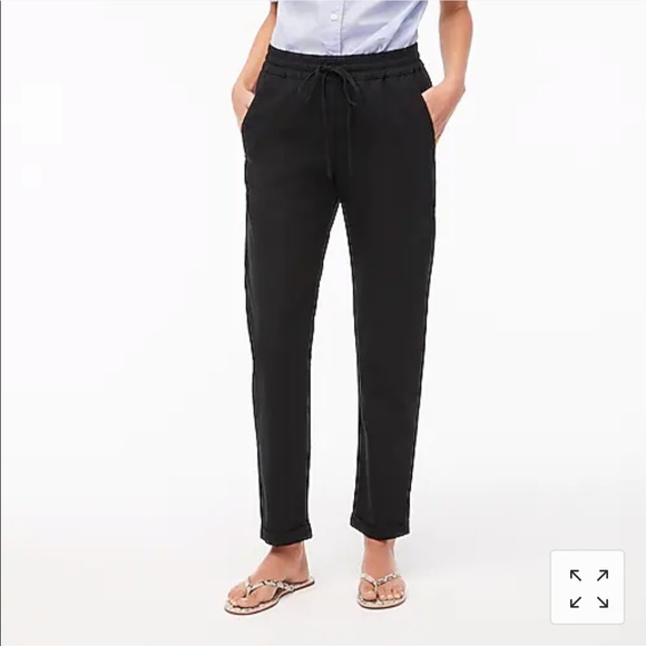 J. Crew Factory Linen-cotton Drawstring Pant - Picture 1 of 6